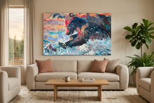 Load image into Gallery viewer, Fresher is Better styled above a linen sofa in a warm contemporary living room